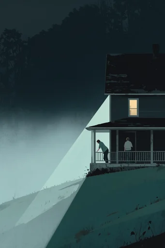 Moody Nocturnal Whimsy style reference image — glowing bioluminescent accents