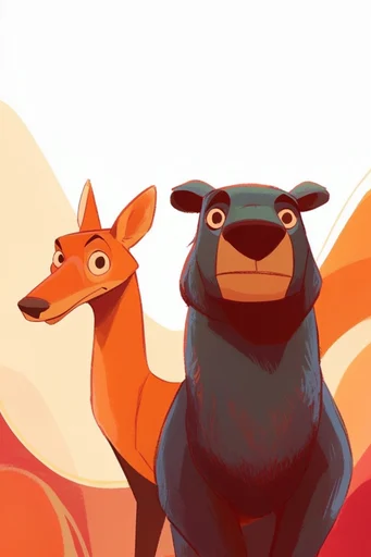 Textured Modern Illustration style AI image example 3