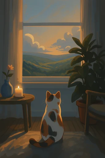 Nostalgic Cozy Illustration style reference image — detailed hand-drawn illustration