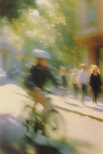 Ethereal Kinetic Impressionism style reference image — intentional camera movement