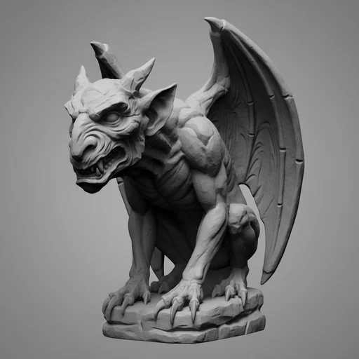 Ambient occlusion map for stone gargoyle texture