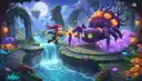 Boss battle level design with monkey hero versus spider