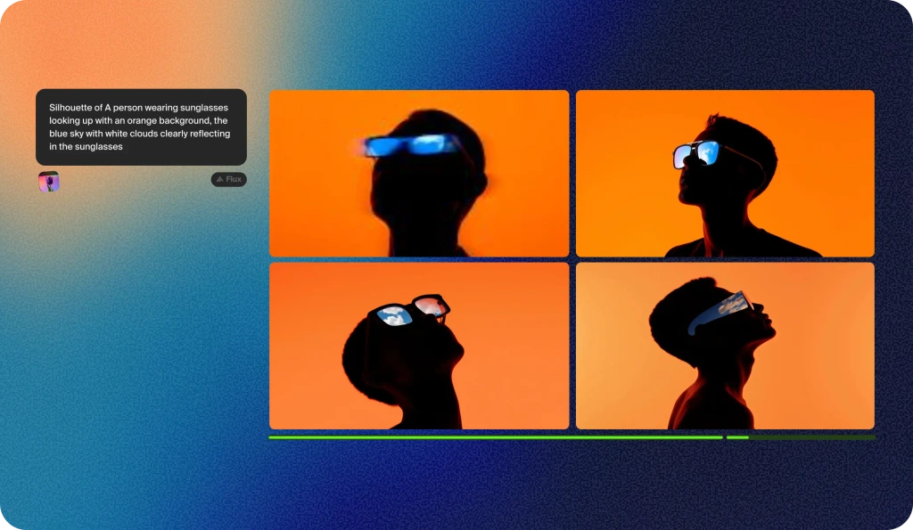 UI illustrating AI image generation in Krea