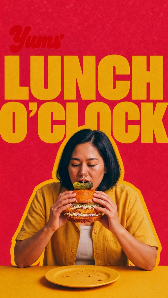 Lunch O'Clock food ad