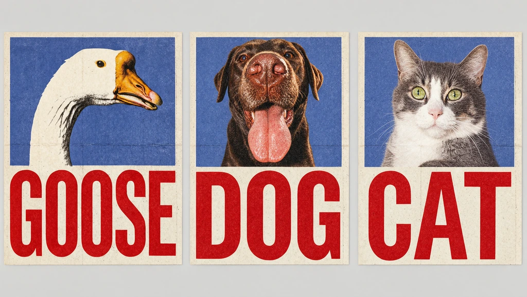 Goose, Dog, Cat series